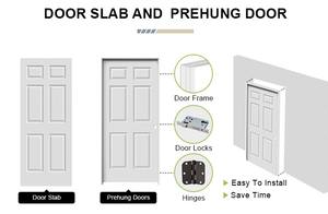 Dernière conception de porte principale en bois pour villa, design moderne, couleurs de peinture pour portes en bois, anti-moisissure, pour <span class=keywords><strong>maison</strong></span> - Product Image 4