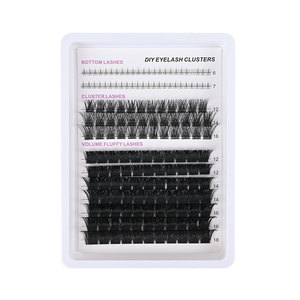 Cils en grappe DIY, faux cils segmentés grande capacité, cils en grappe individuels pour application autonome, maquillage des yeux, vente en gros - Product Image 6