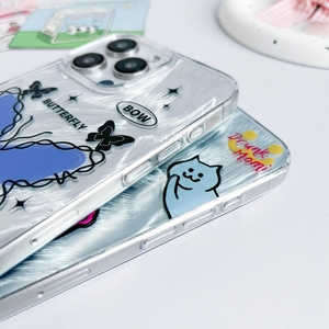 TPU Bumper Bowknot In Trong Suốt Dễ Thương Mới Mèo Tình Yêu Thỏ Antifall Màu Hồng Bow Phim Hoạt Hình Long Lanh Sốc In Ấn Điện Thoại Di Động Trường Hợp - Product Image 4