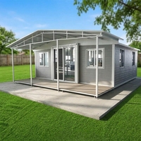 Conteneur extensible moderne avec terrasse, idéal pour villa, appartement, hôtel, espace de camping extérieur, salle à manger, bureau, assemblage rapide