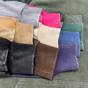 Custom High Quality Women's Loose Fit Cotton Polyester Blend Acid Wash Hoodie Thick Breathable Sports Distressed Hoodie - Product Image 6