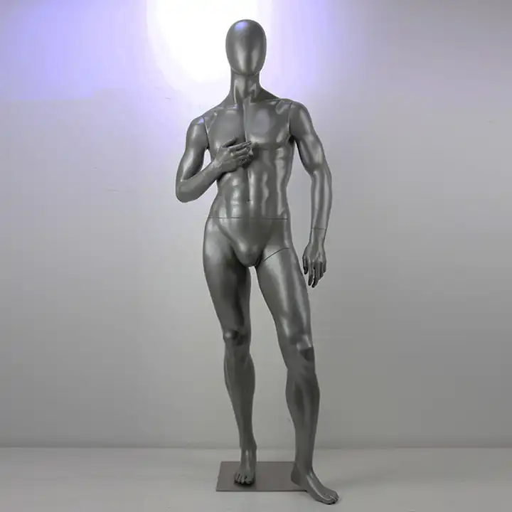 Muscular Male Mannequin - Abstract, Egg head