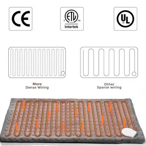 Couverture chauffante pour l'arthrite 30x60cm Tapis chauffants pour matelas électrique chauffant Soulagement-Coussin chauffant électrique CE - Product Image 5