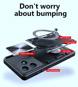 เคสโทรศัพท์มือถือ TPU <span class=keywords><strong>ม</strong></span>ีขาตั้งสำหรับ C53 Realme C51 Note 50 4G แม่เหล็กป้องกันกล้องกันกระแทก - Product Image 2