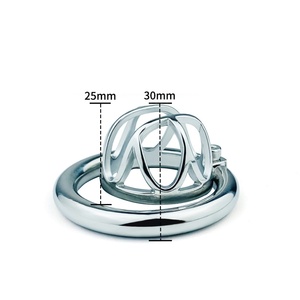 Jaula de Castidad FRRK Sissy CBT para Hombre, Anillos para Pene de Acero Inoxidable, Juguetes Sexuales de Bondage Pequeños, Gran Abertura en la Parte Delantera, Juegos para Adultos - Product Image 4