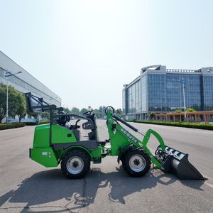 Mini Backhoe <strong>Loader</strong> <strong>4</strong> Wheel Drive High Speed Indoor Tool Carrier with Telescopic <strong>Bucket</strong> - Product Image 3