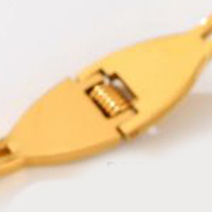 Bracciale in Acciaio Inossidabile Placcato Oro con Motivo a Foglia, Catena alla Moda Unisex, Gioiello Regalo - Product Image 6