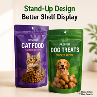 Sachet Doypack Personnalisé Imprimé pour Friandises pour Animaux avec Fermeture Éclair et Film Haute Barrière pour Emballage d'Aliments Lyophilisés pour Chiens et Chats