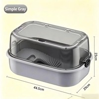 Terrarium pour tortues, habitat écologique pour reptiles avec vue à 360°, lampe chauffante et filtre, pour bureau et maison
