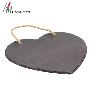 Panneaux de jardin en <span class=keywords><strong>ardoise</strong></span> personnalisés faits à la main de luxe avec gravure laser et impression UV, imperméables, en forme de cœur pour l'<span class=keywords><strong>extérieur</strong></span> - Product Image 4
