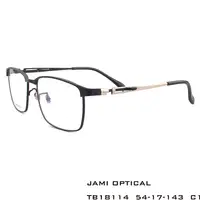 Anti mavi ışık engelleme bilgisayar gözlük titanyum gözlük optik gözlük çerçevesi Metal gözlük çerçeve erkekler için