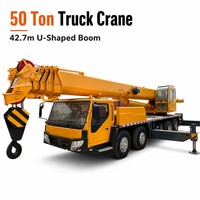 Grúa Hidráulica Usada de 50 Toneladas con Pluma Telescópica de 42.7m, Tracción 8x4, Máquina Elevadora Móvil de Servicio Pesado en Venta