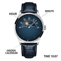 Fabricant OEM, montre mécanique personnalisée avec logo, or rose, indicateur jour/nuit, montre-bracelet automatique, mouvement Miyota