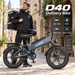 Vélo cargo électrique D40 750W 48V40AH avec pneus anti-crevaison 20x4.0 et porte-bagages 200kg – Vente en gros usine, personnalisable - Product Image 1