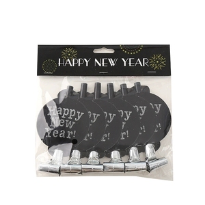 Glitter Cardstock Party Blowouts Noisemakers Silver Gold Foil Blow Horn For Birthday <b>New</b> <b>Year</b> Celebration <b>Decoration</b> - Product Image 1