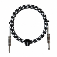 Câble audio professionnel OEM RH-I012 TS pour guitare, mâle-mâle, blindé en spirale, gaine en PVC, conducteur en cuivre sans oxygène, câble en tweed