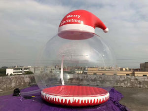 대형 크리스마스 프로모션 PVC 스노우 글로브 거대한 풍선 사용자 정의 스노우 글로브 사진 부스 장식품 광고 공 - Product Image 3