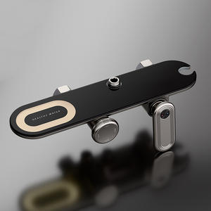 Robinet mélangeur tout cuivre pour douche, 3,5-4,9 GPM, avec cartouche céramique, encastré, 1 poignée, jet pluie, double usage eau chaude et froide - Product Image 2