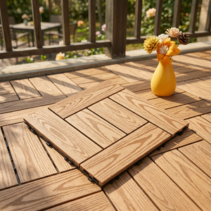 Vietnam Manufacturer Outdoor WPC Interlocking <b>Deck</b> Tiles Factory Price Bulk Supply for Patio Balcony - Product Image 2