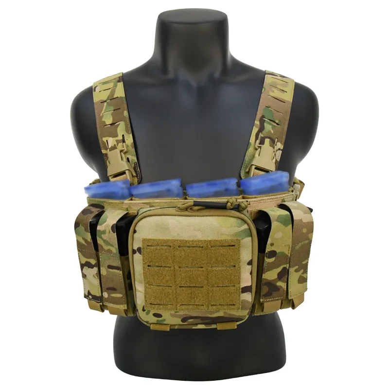 GAG mais recente Design Tactical Gear Molle sistema camuflagem colete tático peito Rig com bolsa tática