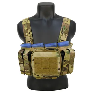 GAG Latest Design Tactical Gear Molle System Camouflage Tactical Vest Chest Rig with Tactical Pouch