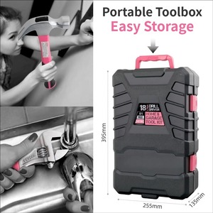 Juego <span class=keywords><strong>de</strong></span> Taladro Multifunción <span class=keywords><strong>de</strong></span> 81 Piezas, Destornillador Inalámbrico <span class=keywords><strong>de</strong></span> 18V, Kit Combinado <span class=keywords><strong>de</strong></span> <span class=keywords><strong>Herramientas</strong></span> Eléctricas para Perforar Agujeros en <span class=keywords><strong>Madera</strong></span> para Renovación del Hogar - Product Image 5