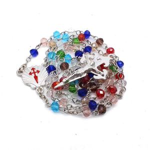 Collar cruzado con cuentas de cristal de colores, collar con caja religioso en la <span class=keywords><strong>comunidad</strong></span> para rezar, promoción - Product Image 3