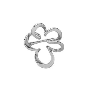 Pendientes con clip en forma de flor, aleación chapada en plata, joyería de moda unisex para mujeres y hombres - Product Image 3