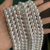 Perles de coquillages naturelles blanches en gros de 3/4/6/8/10 mm, perles rondes pour la fabrication de bijoux, bracelet DIY, collier, perles de coquillages
