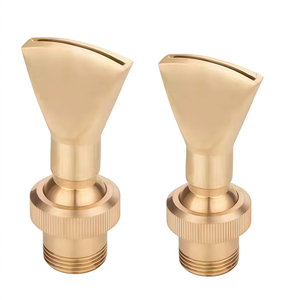 Tête de pulvérisation de fontaine de jardin en forme d'éventail en laiton réglable 1/<span class=keywords><strong>2</strong></span> \ "3/4 \" 1 \ "<span class=keywords><strong>2</strong></span> \" Jet de bec de canard femelle à filetage mâle pour paysage d'étang - Product Image 1