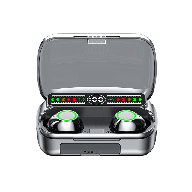 Cyber Blue Original 9d Hifi Stereo Waterproof in Ear Headphone Led Display Wireless Tws Earphones