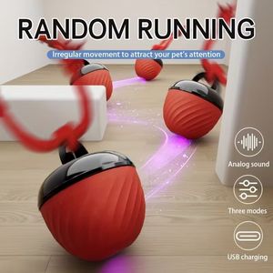Balle interactive pour chien avec son, jouet de lance et de ramassage, balle à mâcher en corde pour l'entraînement en intérieur - Product Image 3