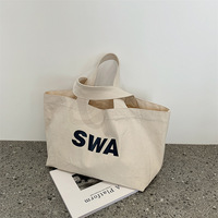 Sac fourre-tout personnalisé en toile de coton de style rétro américain, grande capacité, motif personnalisé, pour femmes