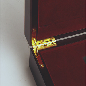 Boîte d'emballage en bois pour produit de santé Antrodia Camphorata, carrée, à couvercle rabattable, faite à la main, avec design estampé or - Product Image 4
