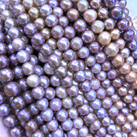 Vente en gros de perles d'eau douce Edison naturelles certifiées NGTC de qualité AA, 9-11 mm, lustre violet orange, pour la fabrication de bijoux, Zhuji