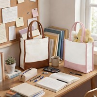 Sacs fourre-tout en toile personnalisables avec poignées longues – Vierges pour sublimation/bricolage, options en gros, cadeaux de mariage, fournitures de fête