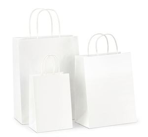 Bolsas de Papel Kraft Blancas de Alta Calidad para Compras, con Asas Retorcidas, Nuevos Productos al por Mayor - Product Image 4
