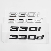 Autocollant 3D en ABS chromé noir pour lettres et chiffres de coffre arrière, emblème logo 330i/330d pour accessoires E39/E46/E90/F30 Chiwang