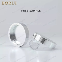 Pot cosmétique rond en acrylique à double paroi BOBUI 15g/30g/50g avec bouchon argenté pour crème pour les yeux, sérum pour le visage, soin de la peau, stockage