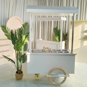 <strong>Hot</strong> Sale Custom Candy Food Vendor Cart Metal Food Cart for Business &amp; Weddings Decor with <strong>Wheels</strong> - Product Image 1