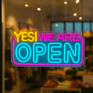 Professional 24HRS Open LED Neon <b>Sign</b> Custom Multi-color Business Signage for Retail Store Window Decor - Product Image 2
