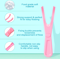 Porte-fil remplaçable en forme de Y PP fil dentaire Pick outil de soins bucco-dentaires poignée de soie dentaire réutilisable portable