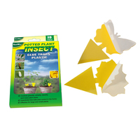 Pièges collants jaunes en forme de fleur double face pour attraper les insectes volants, adaptés aux jardins et aux plantes en pot