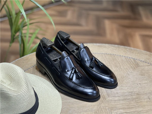 Scarpe eleganti Casual da uomo di nuova generazione con chiusura Slip-On a punta di pelle per abbigliamento da lavoro per la stagione autunnale - Product Image 4