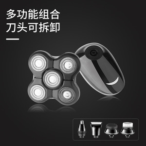 Afeitadora eléctrica Kemei KM-1111 5 en 1, recargable, resistente al agua, recortadora de pelo para hombres y limpiador facial con carga USB - Product Image 3