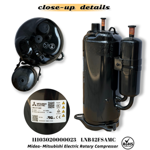 อะไหล่เครื่องทำความเย็นและระบบปรับอากาศ Mitsubishi Electric LNB42FSAMC คอมเพรสเซอร์โรตารี่แบบอินเวอร์เตอร์ DC ใช้สารทำความเย็น R410A กำลัง 5 แรงม้า ของแท้ - Product Image 3