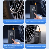 Nouvelle pompe à air numérique pour voiture, tout-en-un, démarreur de secours sans fil, alimentation portable multifonctionnelle, gonfleur de pneus