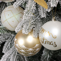 Boule de Noël 10 cm, 12+ styles, peinture colorée, galvanoplastie, décorations suspendues pour fêtes, anniversaires, arbre de Noël