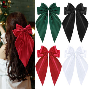 Big <strong>Hair</strong> Bows Solid Color Long Tail Bowknot <strong>Hair</strong> Clip <strong>Hair</strong> Ribbon Barrettes Metal Clips Women Popular <strong>Hair</strong> <strong>Accessories</strong> - Product Image 4