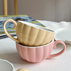 Tazza da <span class=keywords><strong>caffè</strong></span> in ceramica a forma di zucca tazza da <span class=keywords><strong>caffè</strong></span> 250ml elegante tazza da tè <span class=keywords><strong>supporto</strong></span> personalizzazione - Product Image 2